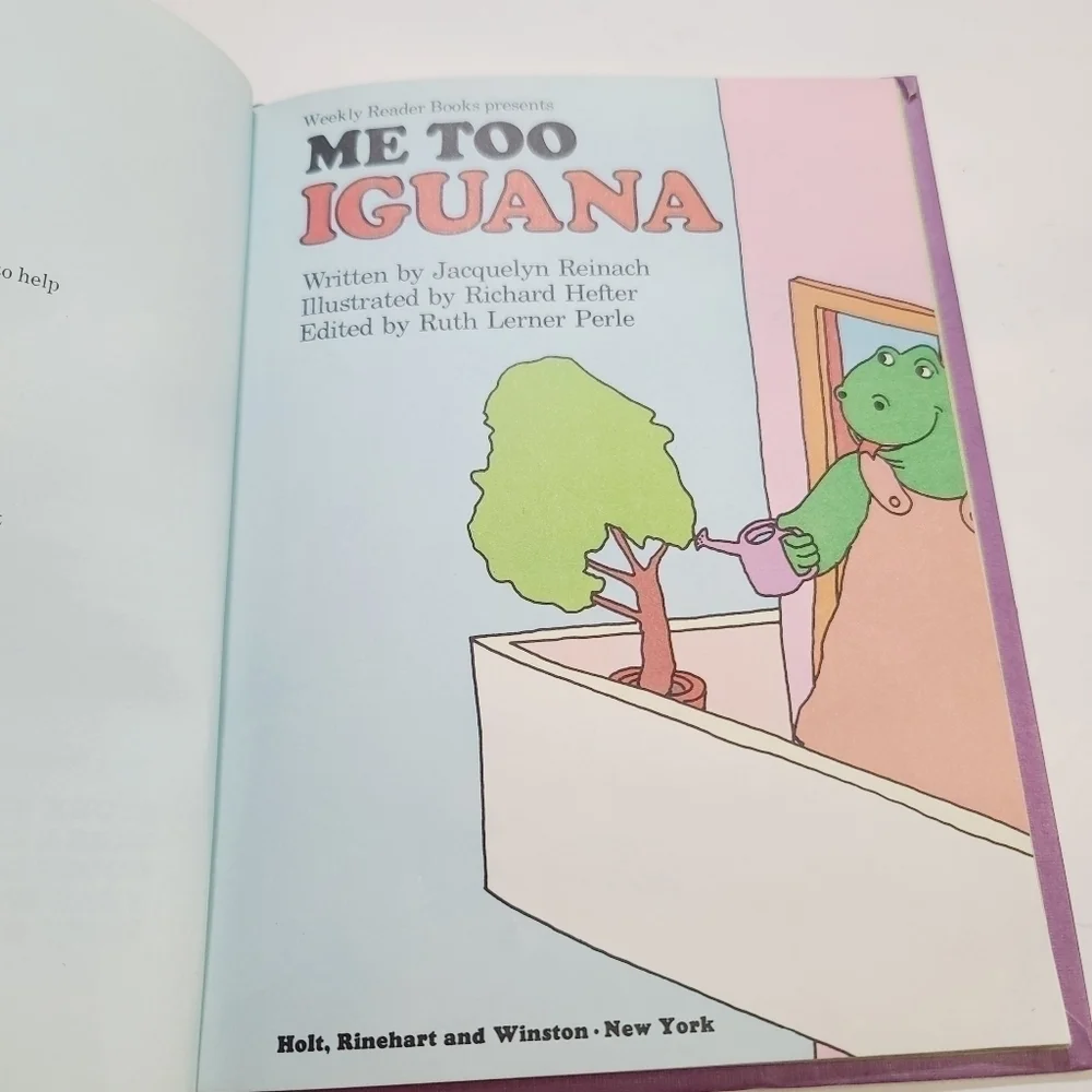 Vintage 1977 Sweet Pickles Me Too Iguana By Jacquelyn Reinach Kids Book